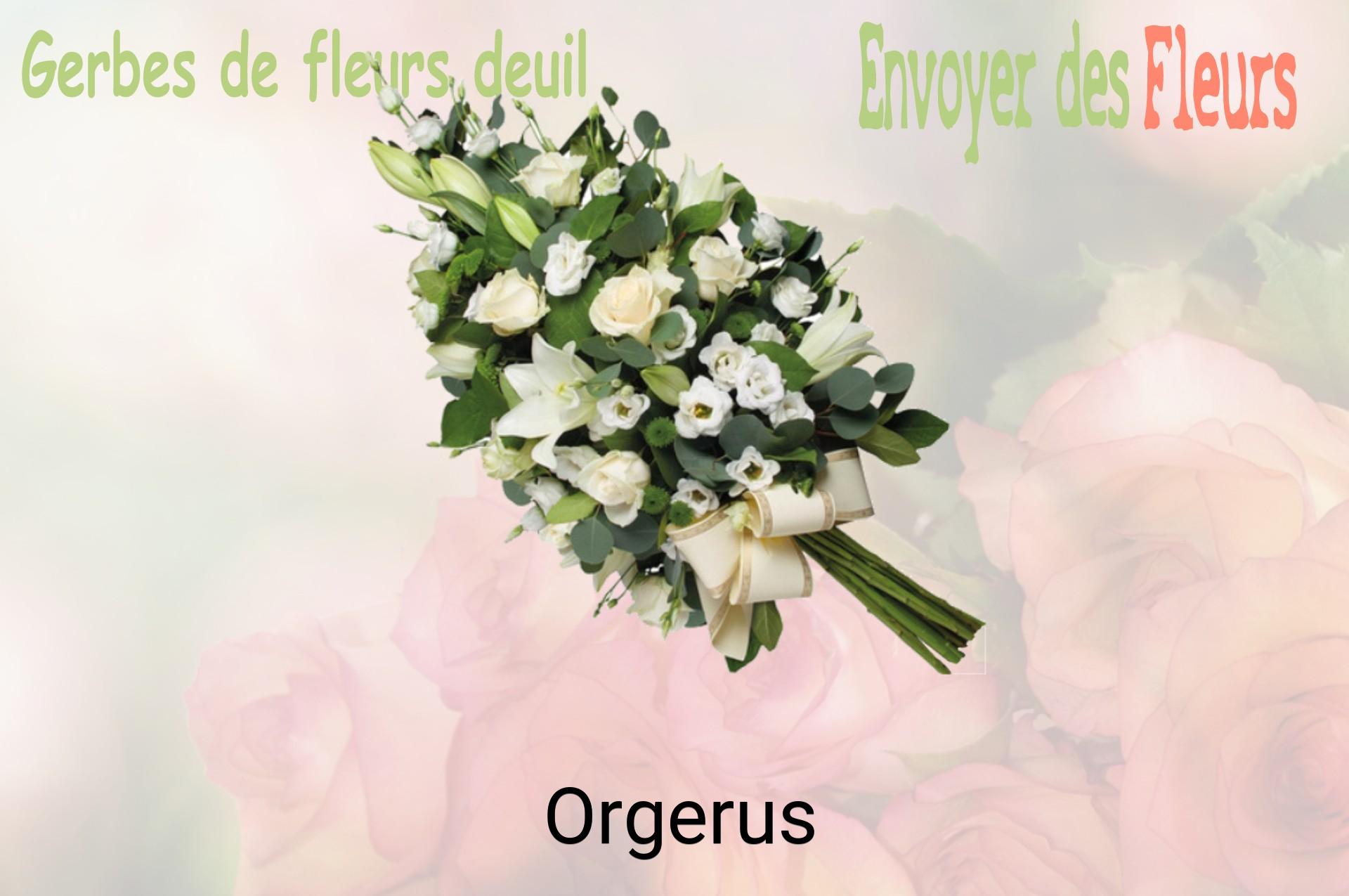 Gerbe de fleurs de deuil livrée à Orgerus